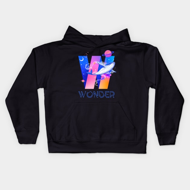 W is for Wonder Kids Hoodie by Crafty Mornings